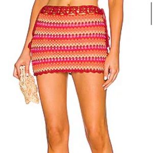 Over The Rainbow Skirt in Raspberry Multi | Lovers & Friends | Sz M